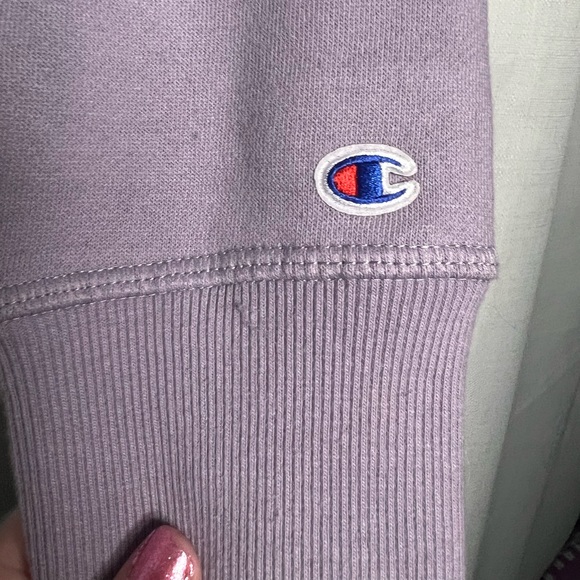 Champion Lavender Purple Mock Neck Crewneck Sweater - Picture 5 of 10